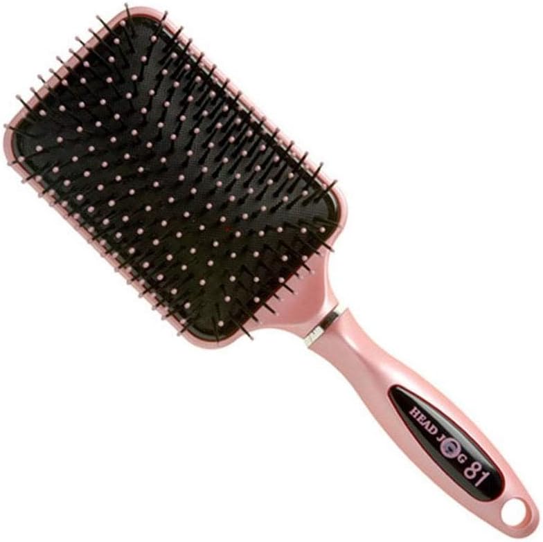 Paddle Hair Brush 81. Detangler With Ionic Bristle Pins Perfect For Wet Or Dry Hair For Detangling, Straightening and Blow Drying Hair. Helps Tangle & Frizz For Sleek, Shine Hair. (Pink)