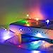 BXROIU 20er Micro LED Lichterkette mit CR2032 Batterie betrieb Auf 2 Meter Silberdraht für Party, Garten, Weihnachten, Halloween, Hochzeit, Beleuchtung Deko (Mehrfarbig, 6 Stück)