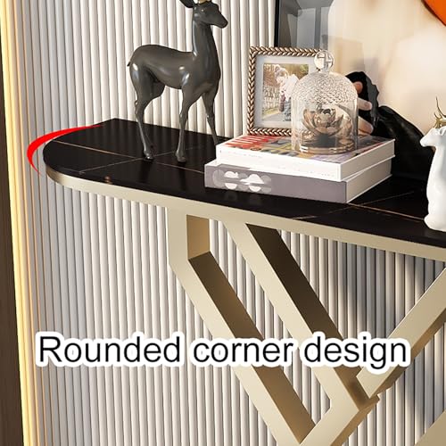 Moderna mesa de sofá con marco de metal para salón y recibidores estrechos 5