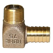 Merrill RBHENL75, 3/4" Insert Barb x 3/4" Male NPT Fitting for Yard Hydrant to Polyethylene Pipe Connection - 3/4" No-Lead Bronze Hydrant Elbow