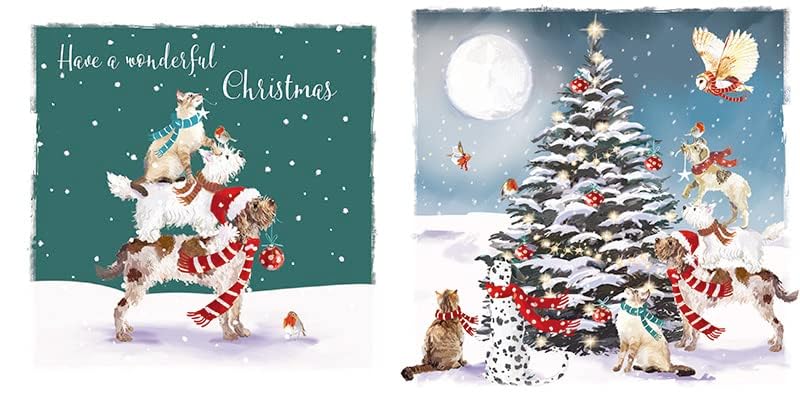 Paper House - Confezione da 6 biglietti di auguri di Natale