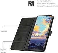 Vista 6 de Funda con tapa para Xiaomi 12T 5G, Mi 12T Pro 5G Funda tipo cartera con función atril magnético, ranura para tarjetero, diseño retro a rayas, funda