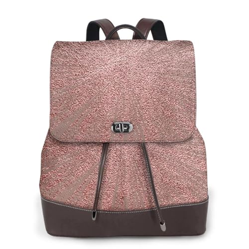 Sac à dos imperméable léger en cuir PU noir et rose doré