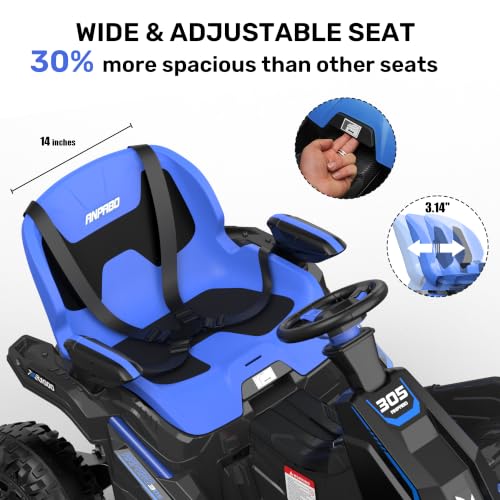 Image of ANPABO 24V 4x4 Ride On Toys for Big Kids Aged 3-12, 4 * 200W Motors-Blue