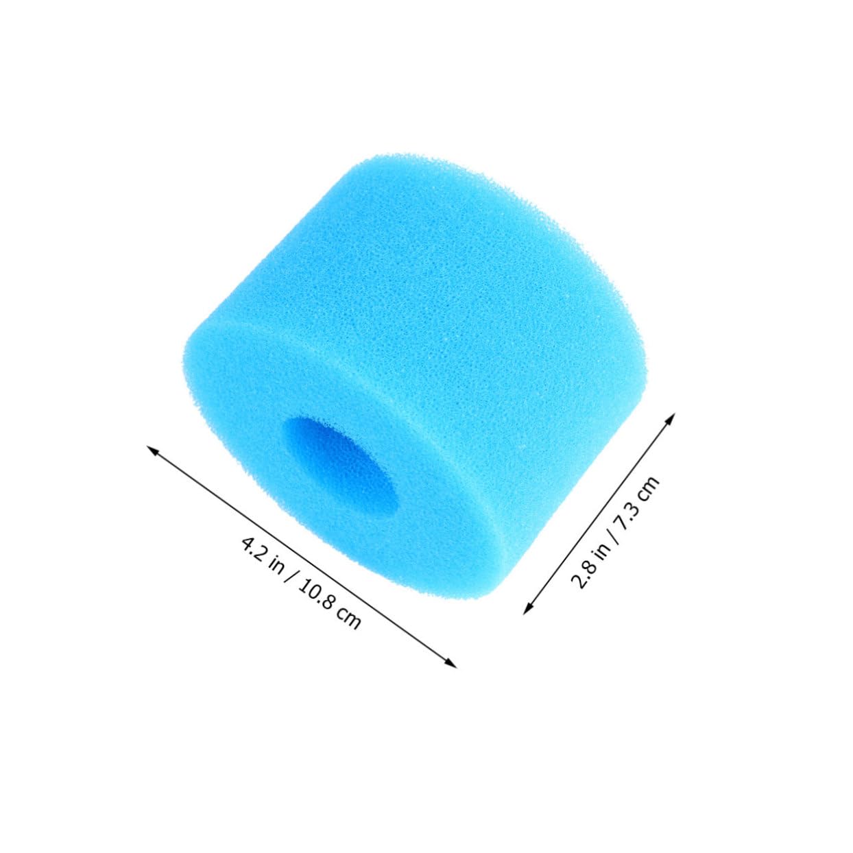 Éponge de Préfiltration Bleue 4pcs en Mousse pour Aquarium | Cylindre Filtrant, Empêche L’aspiration des Alevins et Crevettes, Aide la Filtration Biologique