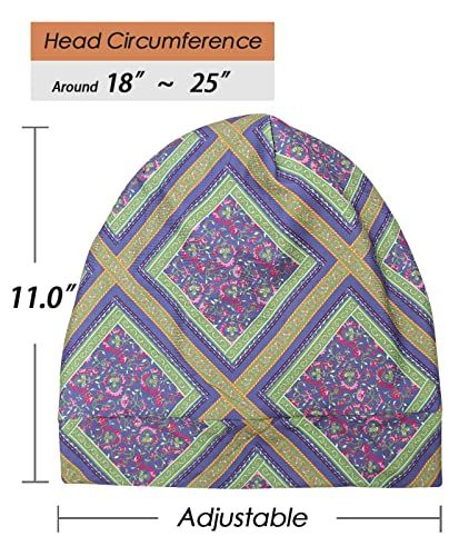 Image of Satin Lined Sleep Slouchy Cap Curly Girl Slap Headwear Gifts For Frizzy Hair Women