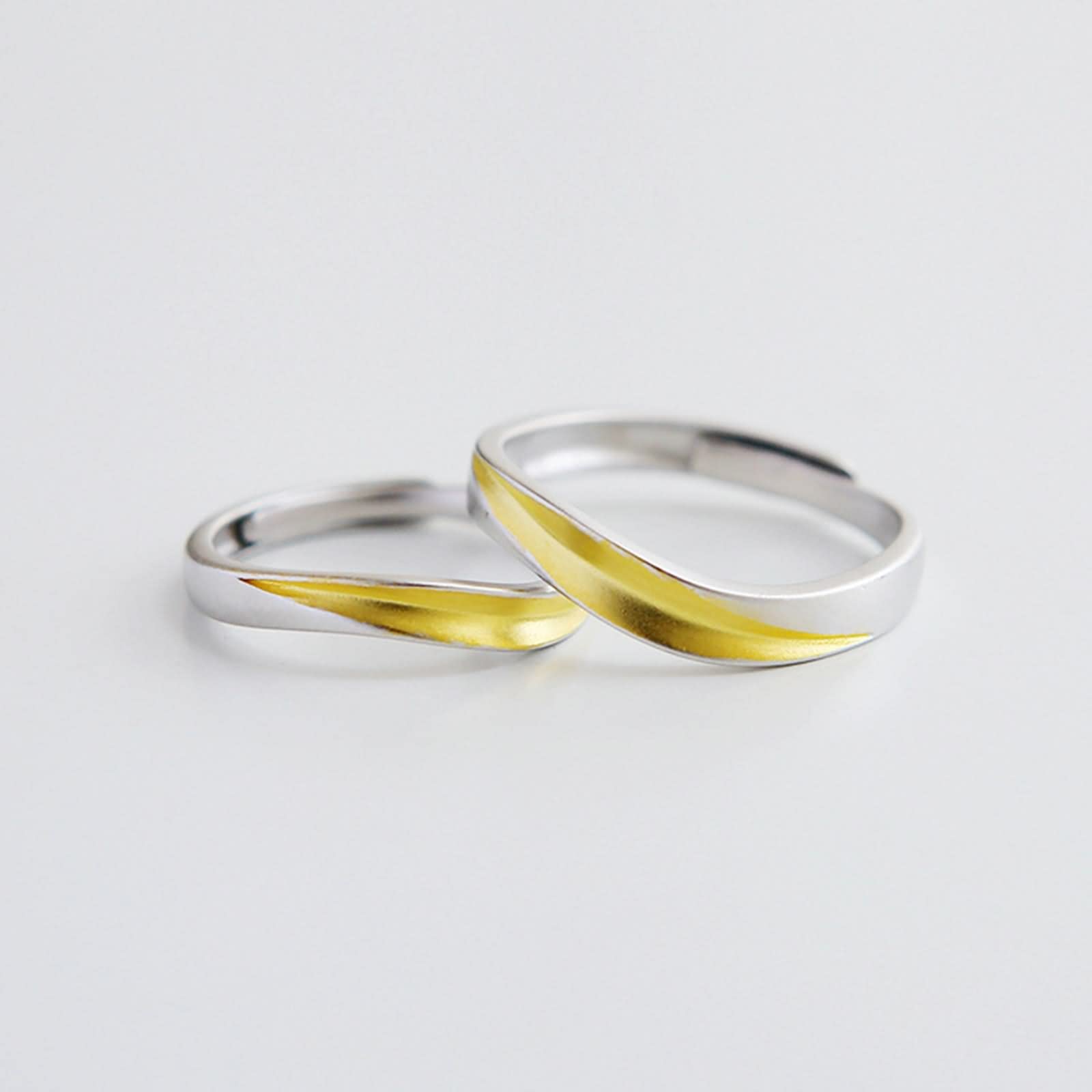 Schlichter Verlobungsring, EIN Versprechensring, Blattgold, Silber, Sterlingsilber, kleine Geschenksets für Frauen