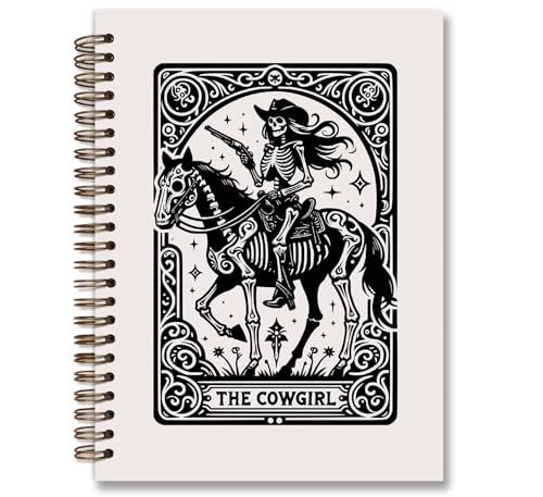 Journal de bureau gothique rigide à motif squelette