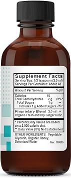 Kovite Ginger Zinger Syrup - Alcohol Free - 4 fl oz