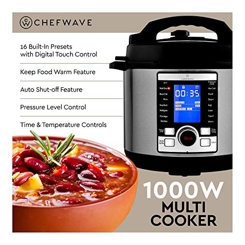ChefWave Swift Pot 10-in-1 Programmable Multi Cooker with Accessories - Thumbnail 4