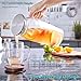 Bivvclaz 2 Liter 68 oz Glass Pitcher with Lid and Handle, Glass Carafe for Hot/Cold Water, Large Iced Tea Pitcher for Coffee, Juice and Homemade Beverage
