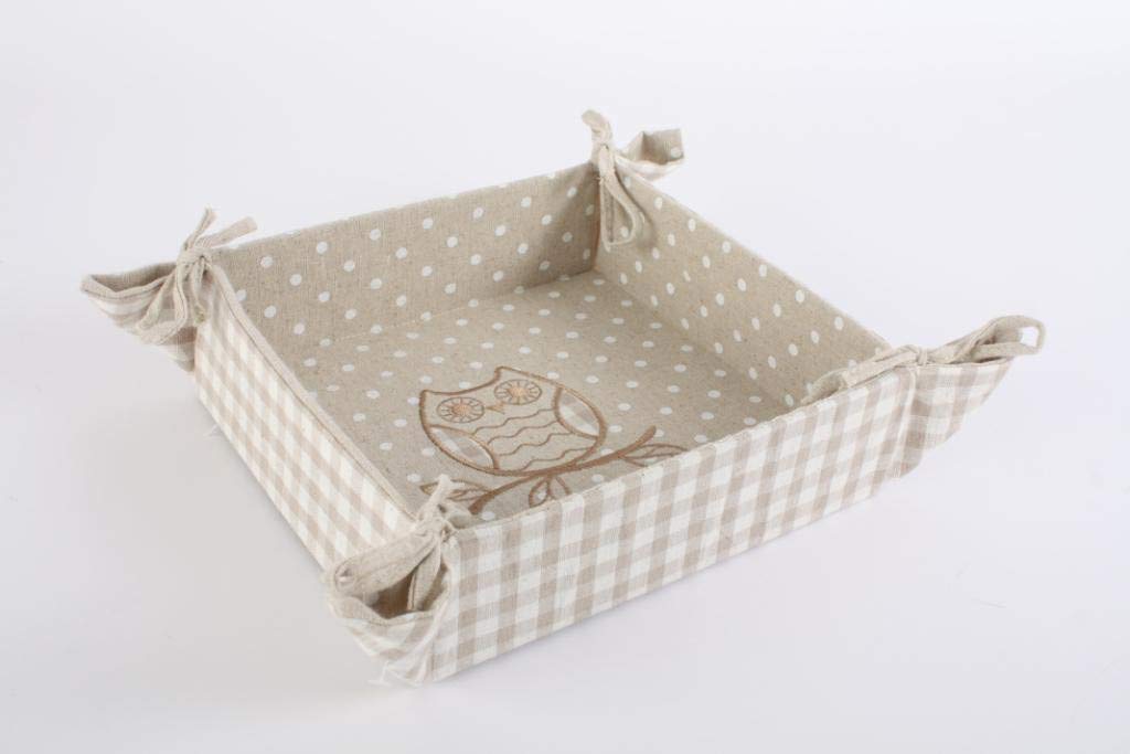 Panier à pain en coton Hibou pour ranger proprement sans rayer vos meubles