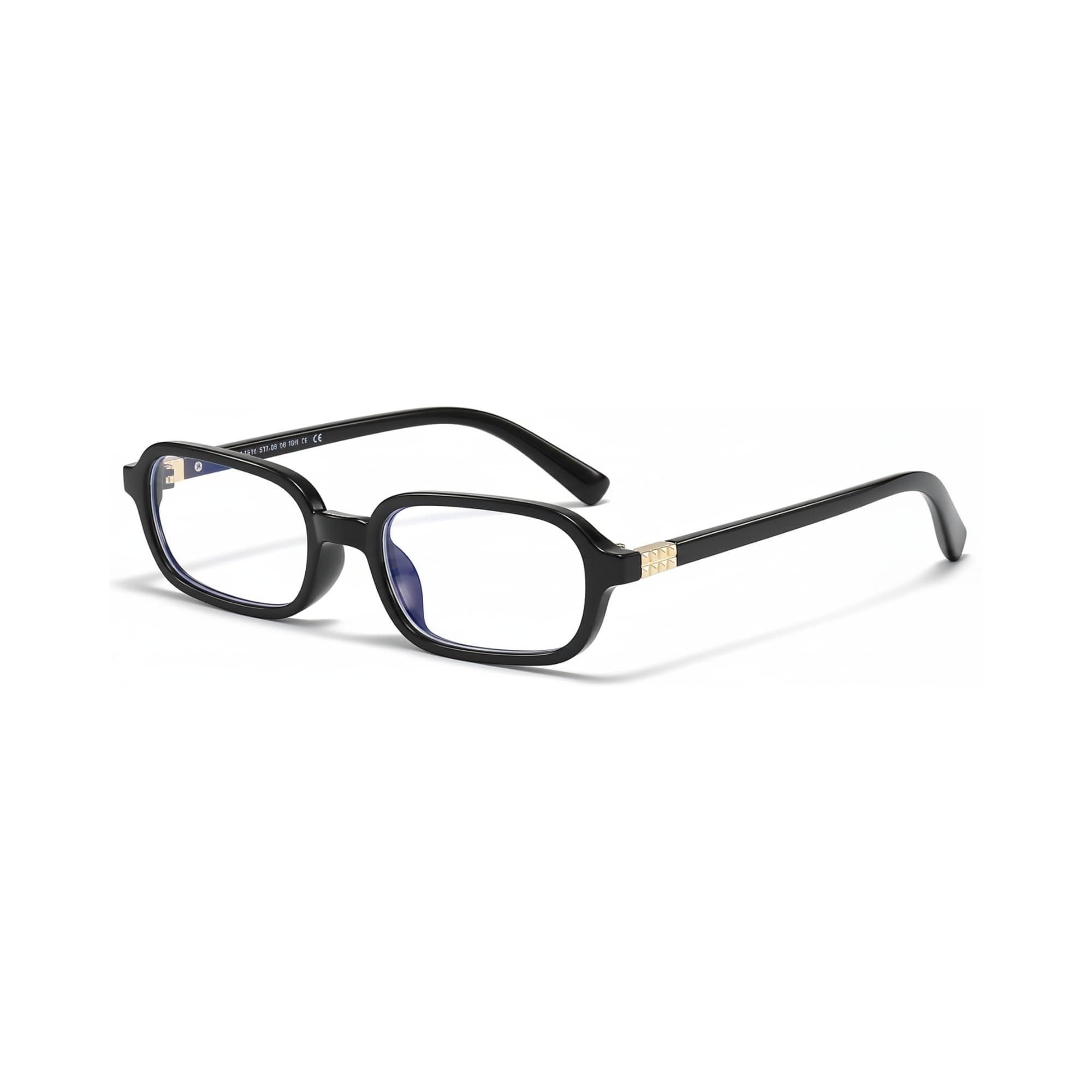 4Flaunt essntl series Retro Rectangle Zero Power Computer Glasses For Men & Women | Vintage 90s Narrow Frame | Anti Glare & Blocks Harmful Blue Light Rays | UV400 Protection Specs-image-14