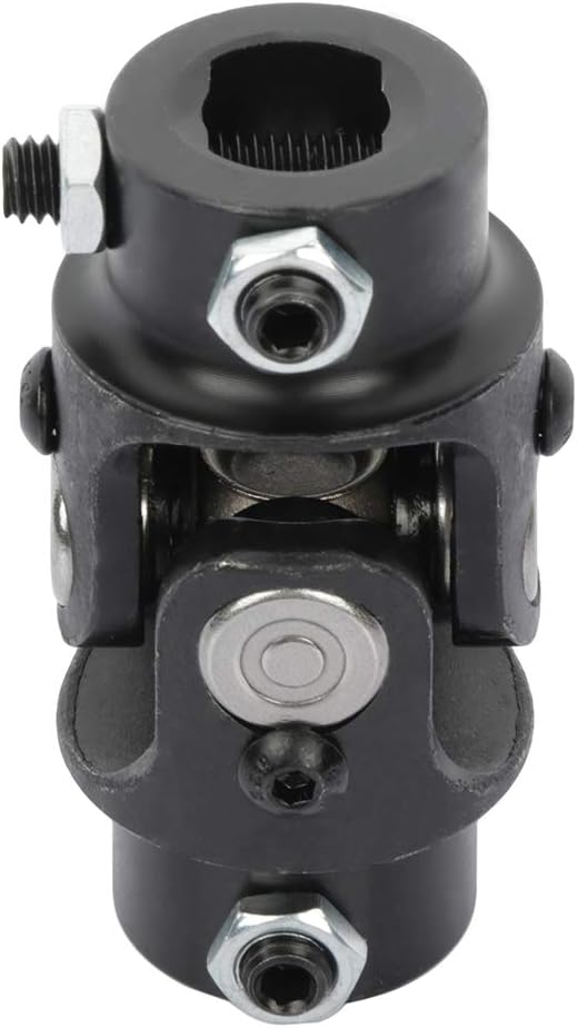 ECCPP Single 3/4" DD X 3/4-30 Spline Universal Steering Black U-Joint Shaft 83mm