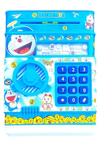 Image of Magicwand Musical Money Safe Kids Piggy Savings Bank with Finger Print Sensor (Blue)