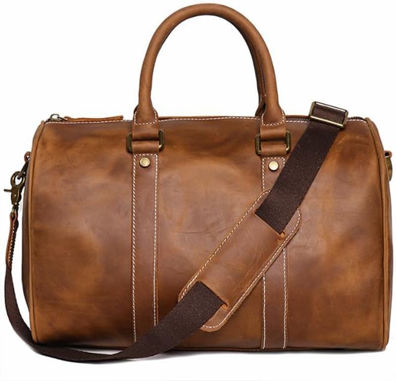 Men’s Genuine Leather Handbag Business Travel Bag Shoulder Crossbody