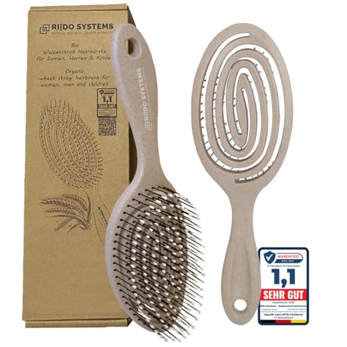 Ri|Do Systems Spazzola capelli senza strappi - [TESTO MOLTO BUONO] - Spazzola districante e spazzola detangler per donne, uomini e bambini, per ricci, capelli bagnati, lunghi e fini