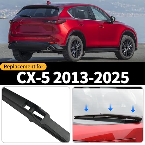 Image of Rear Windshield Wiper Blade and Arm for Mazda CX-5 2013-2025 | OEM Replacement for CX5 CX 5 Back Wipers Arm Blade Streak-Free Assembly All-season Automotive Parts