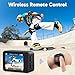 AKASO V50X Native 4K30fps WiFi Action Camera with EIS Touch Screen 4X Zoom 131 feet Waterproof Camera Support External Mic Remote Control (with Floating Hand Grip and Carry Bag)
