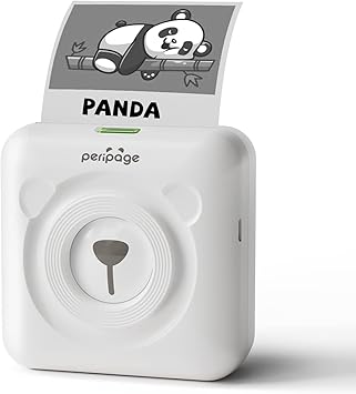 RIITEK PeriPage 304 DPI Ultra HD Resolution A6 Mini Printer; Wireless Bluetooth Portable Inkless Thermal Printer for Printing Label, Sticker, Photo, QR Code, Receipt (White)(1 Year Warranty)