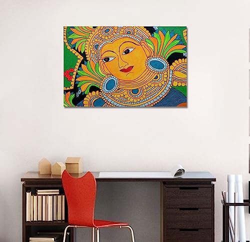 Image of Tamatina Kerala Mural Art Canvas Painting|Jai Sri Ram|Art|Size-13X9 Inches.m391