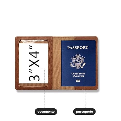 Capa de Passaporte Couro PU Com Tag Bagagem, Porta Passaporte + Tag de Bagagem, Protetor Capa de Via