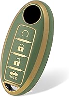 Vista 18 de Funda para llave de TPU suave con patrón dorado, protección de 360 grados, compatible con Nissan Altima Coupe Armada GTR Maxima Murano Cross