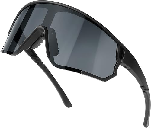 WANWAN Gafas de sol deportivas de ciclismo para hombres y mujeres, estilo de los años 80, sombra de visera, béisbol, pesca, esquí, correr, golf