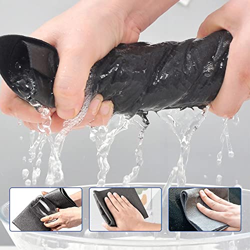 15Pcs Thickened Magic Cleaning Cloth, Reuseable Streak Free Microfiber Cloth, Magic Fiber Microfiber Cleaning Cloth, Multipurpose Miracle Cloth Microfiber Towels Rags For Kitchen, Window, Glass, Cars #TOP3