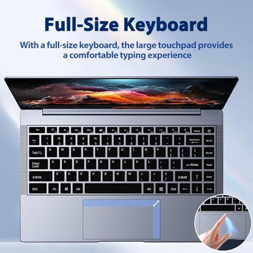Image of 14 Inch Laptop Computer, 16GB DDR4 RAM, 512GB SSD Compatible with Windows 11 Laptop, Quad Core Processor(up to 2.8GHz), FHD 1920 x 1080 Display, Webcam, Wi-Fi, BT5.2, HDMI, USB, Silver