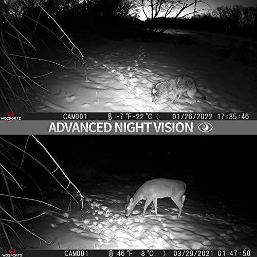 Wosports Wifi Trail Camera,Solar Powered Game Camera 4K 30Mp,Wlan Bluetooth Trail Cam With 120 Degree Pir Range,Ip66 Waterproof Outdoor Wildlife Hunting Scouting Camera With Night Vision #TOP2