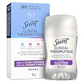 Secret Clinical Strength Invisible Solid Antiperspirant and Deodorant, Clean Lavender, 45 g