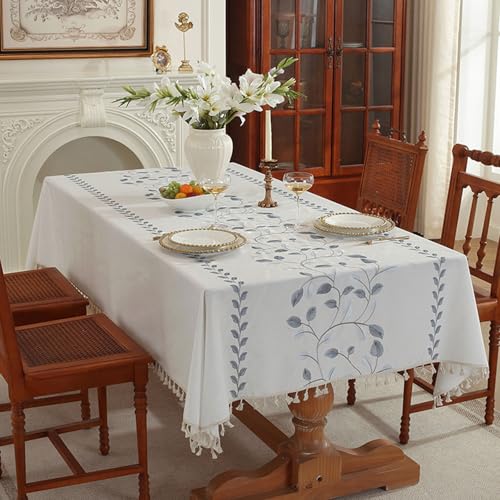 Nappe brodée de table pour cuisine et bureaux avec chemin antidérapant