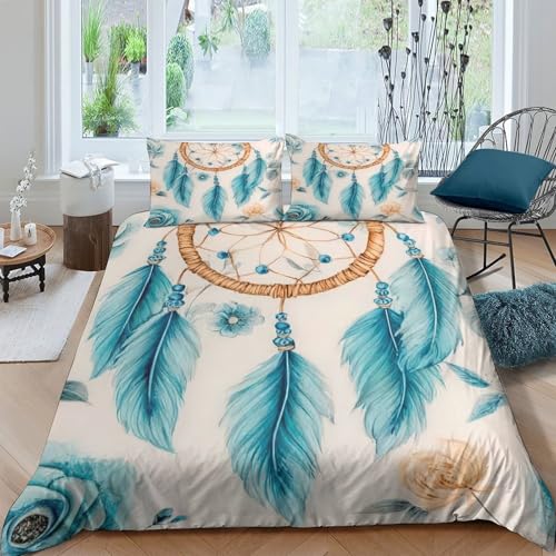 Housse de couette papillon bleu 3D 200x200 parure de lit double - 4