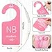 Whaline Acrylic Baby Closet Dividers Pink Hanging Infant Clothes Hanger Separators Thicken Baby Wardrobe Organizers for Home Nursery Supplies, 6.7 x 3 Inch, 8Pcs