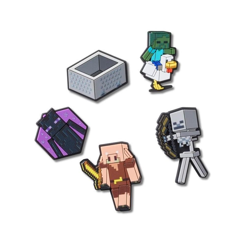 Crocs Jibbitz Video Gamer Shoe Charms, Minecraft, 5 Pack