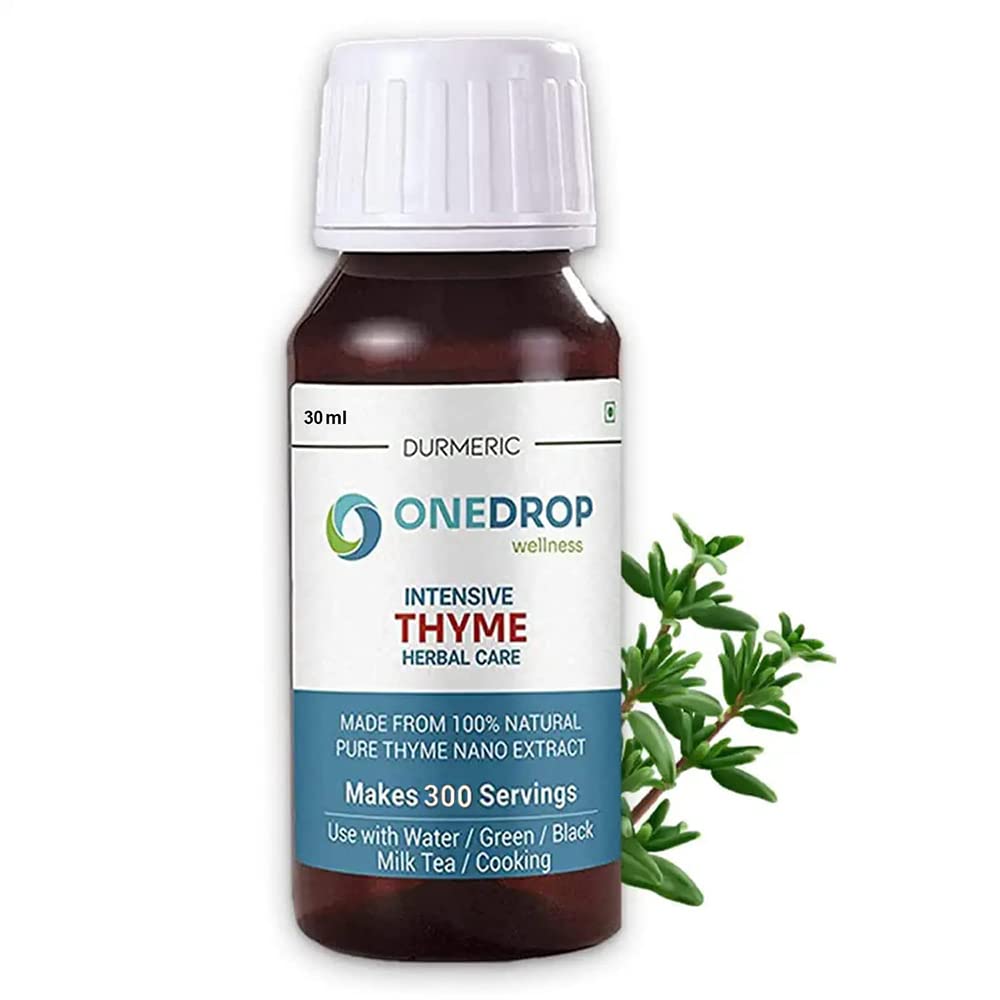 Durmeric Thyme Tea Drops, 30 ml | Easily Make Thyme Water Thyme Tea at Home | Supports Respiratory Health | Use in Kitchen in place of fresh Thyme leaves | 300 Servings | by OneDrop Wellness (B0BXDFDYTJ) Amazon Price History, Amazon Price Tracker