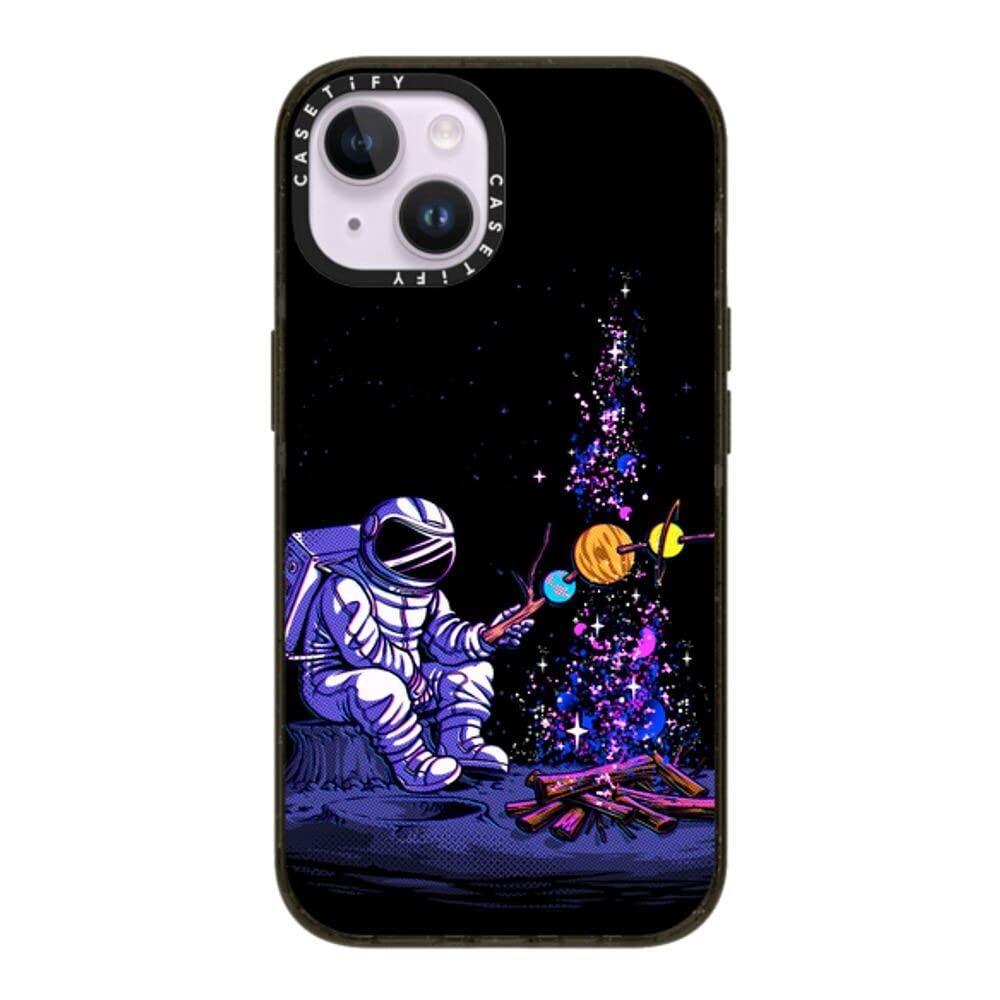 CASETiFYImpact iPhone 14 Case [4X Military Grade Drop Tested / 8.2ft Drop Protection] - Moon Camping - Glossy Black