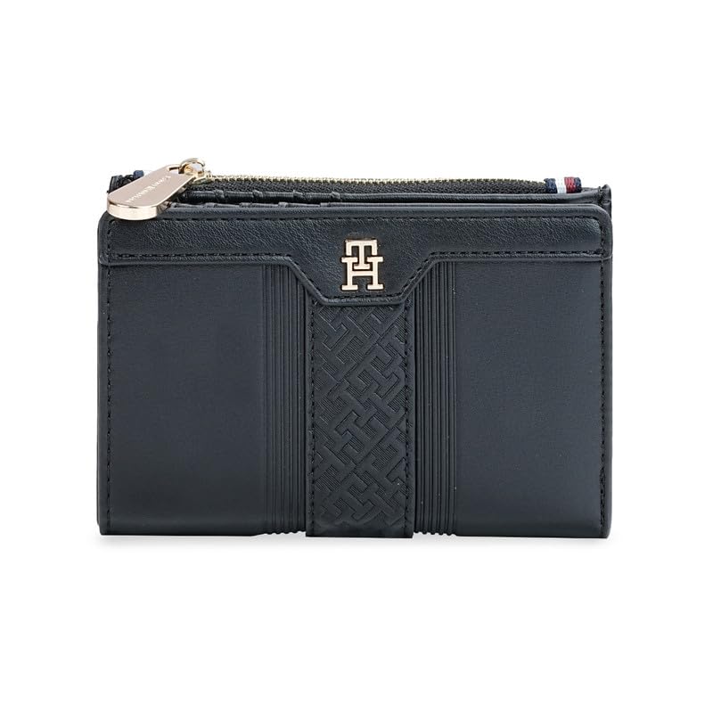 Women's Small Bifold Wallet Verona - Black | Embossed PU || No. of Compartment - 5 | Stylish Clutch for Women-image-10