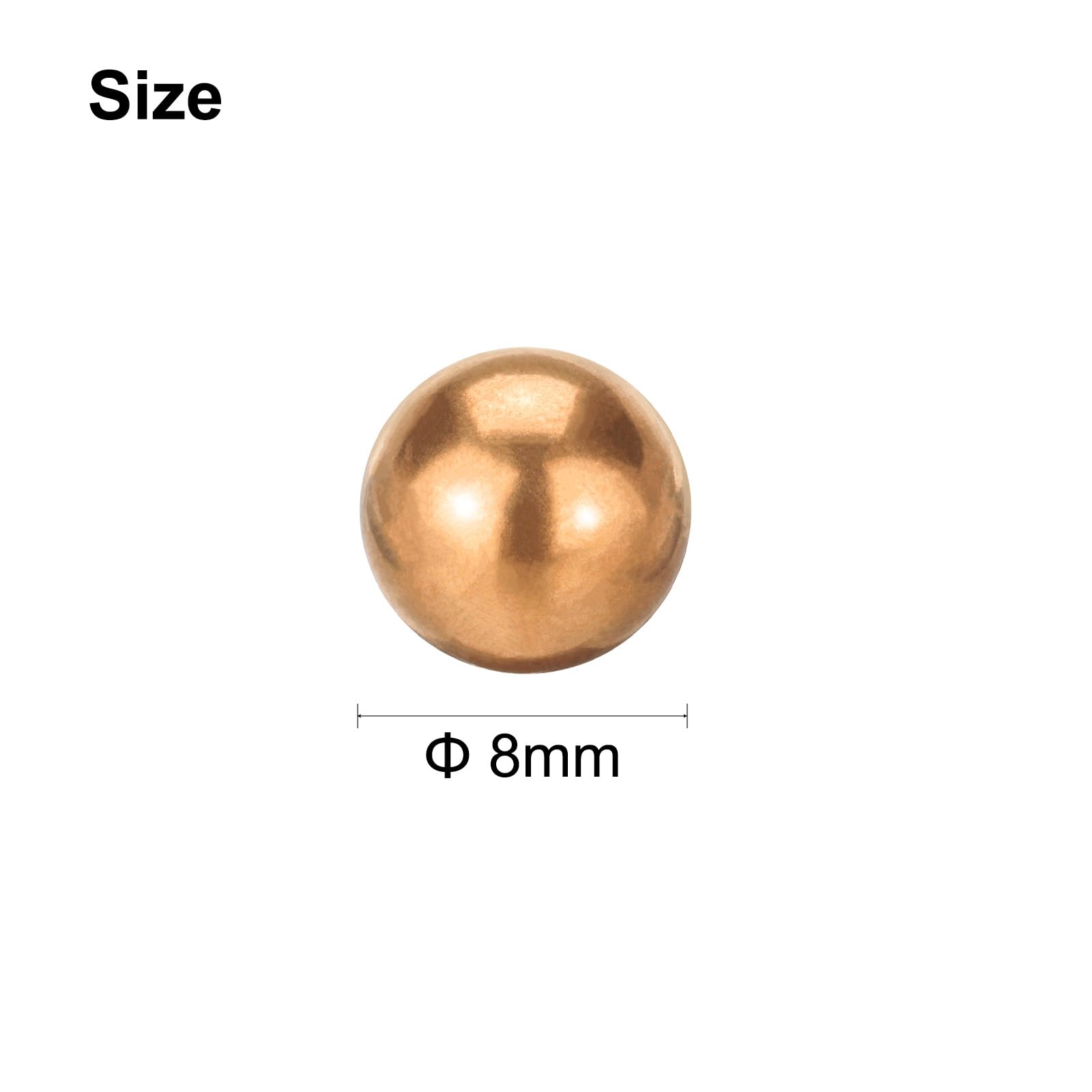 QUARKZMAN 10 Pz Sfere in Rame Massiccio di Precisione 5/16" (7.938mm) Sfere in Rame Puro per Macchinari, Automobili e Fai da Te (Rame T2)