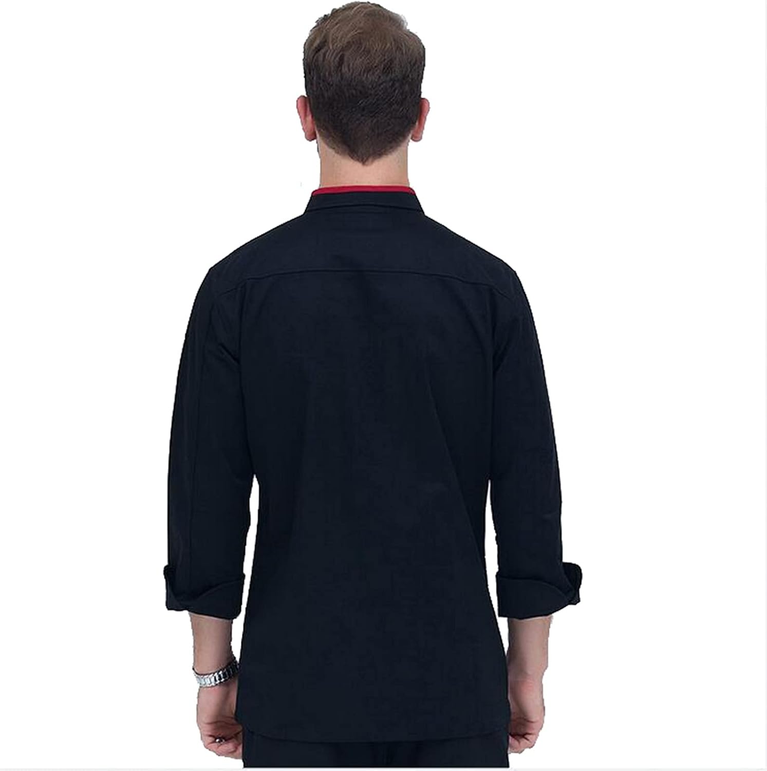 Chef Coat, Unisex Kitchen Chef Restaurant Uniform Breathable Double Breasted Dress Chef Jacket Chef Coats Sushi Work Shirt