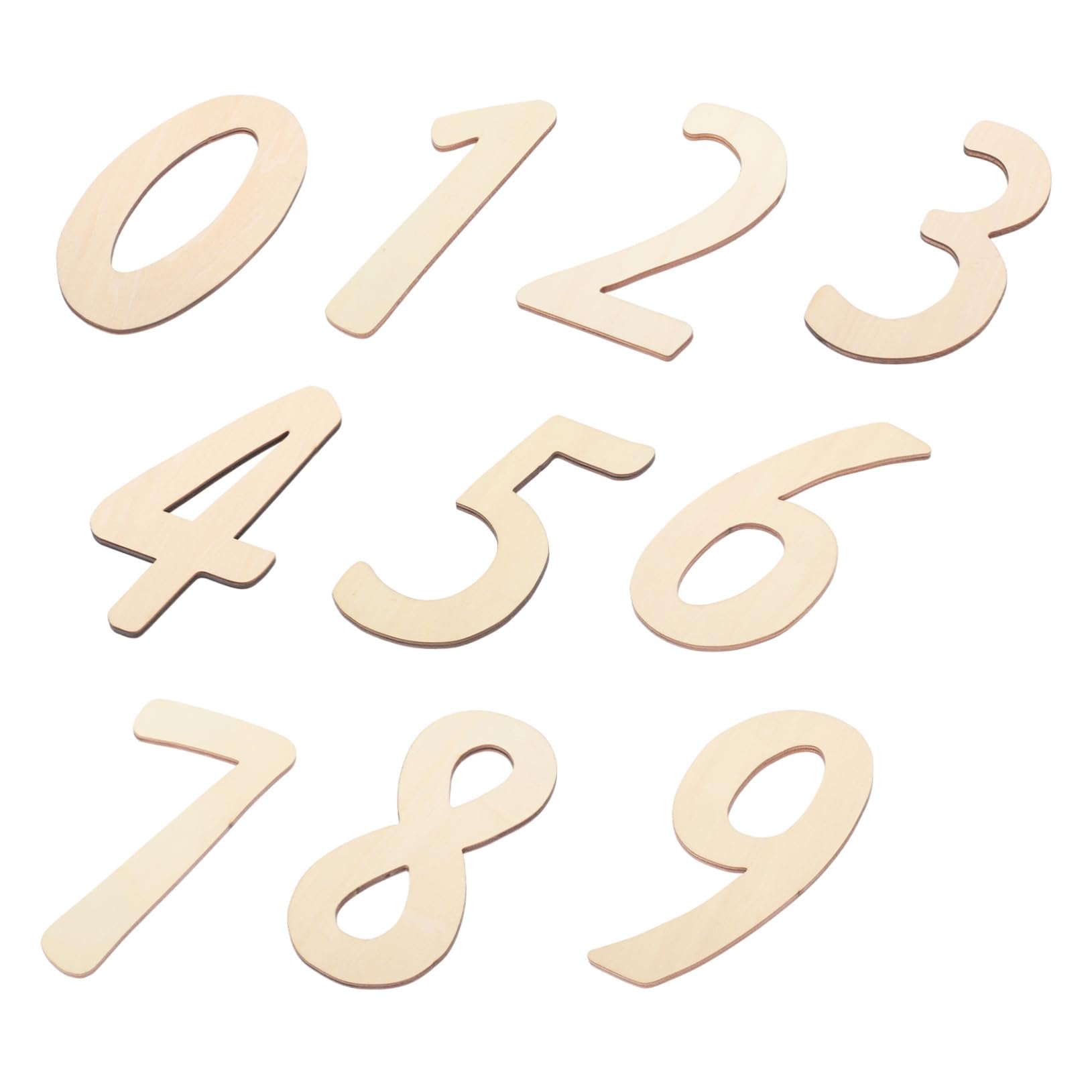 NUOBESTY 10pcs Wooden Plates for Birthday Party Decorations DIY Wood Slice Ornaments for Celebrations Safe and Lightweight Craft Decor