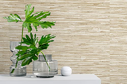 Nextwall Stacy Garcia Home Faux Grasscloth Peel And Vinyl Stick Wallpaper (Hemp) - One #TOP5