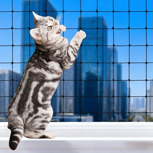Katzennetz für Balkon, Katzenschutz Balkon Ohne Bohren 10x3m, Transparent Nylon Balkonnetz für Katzen, Katzenschutznetz, katzengitter balkon Können Zuschneidbar für Fenster, Terrasse, Balkon Katzennetz für Balkon, Katzenschutz Balkon Ohne Bohren 10x3m, Transparent Nylon Balkonnetz für Katzen, Katzenschutznetz, katzengitter balkon Können Zuschneidbar für Fenster, Terrasse, Balkon