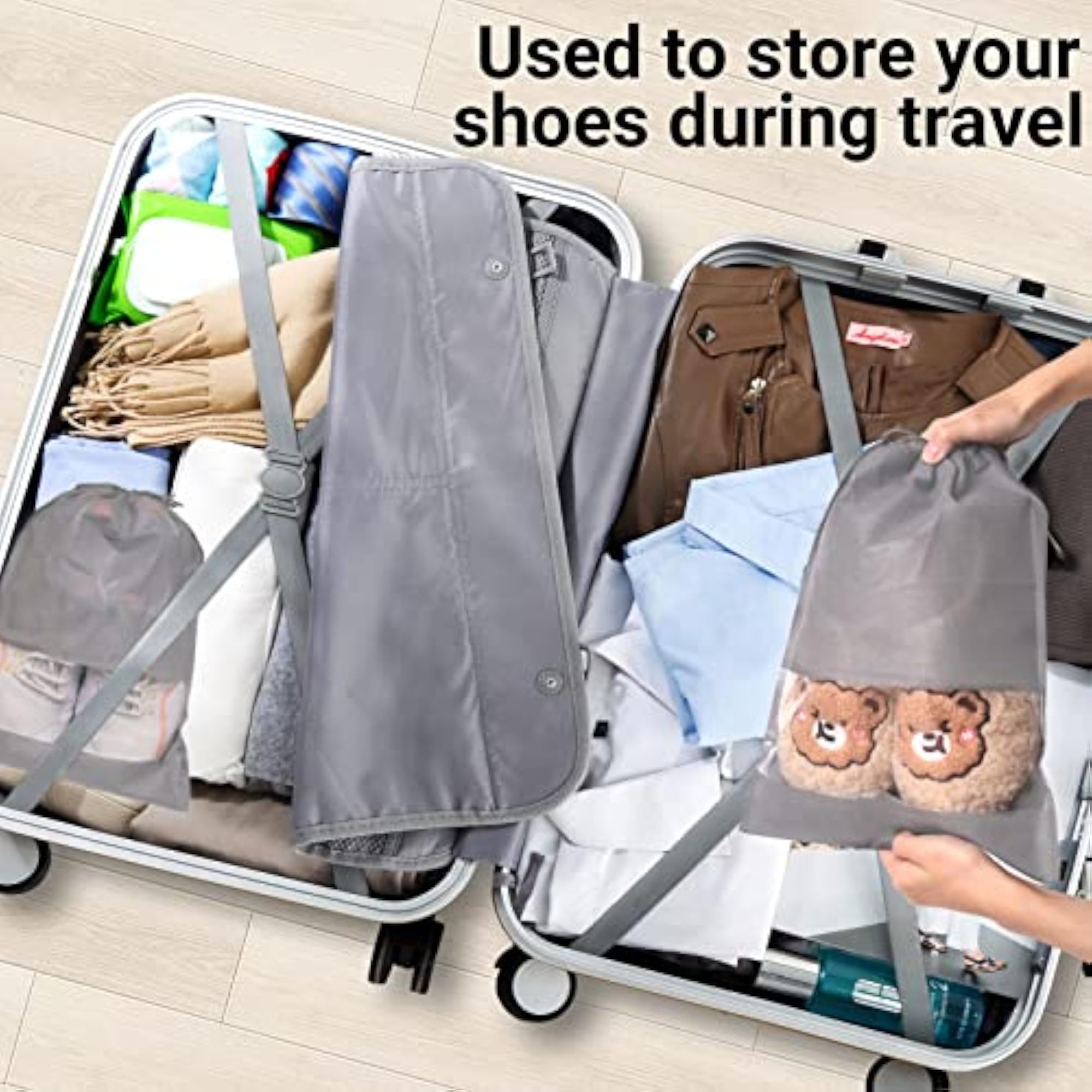10 PCS Travel Shoe Bag, Drawstring Storage Bags