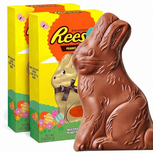 Milk Chocolate Peanut Butter Bunny, Easter Candy Gift Box, 5