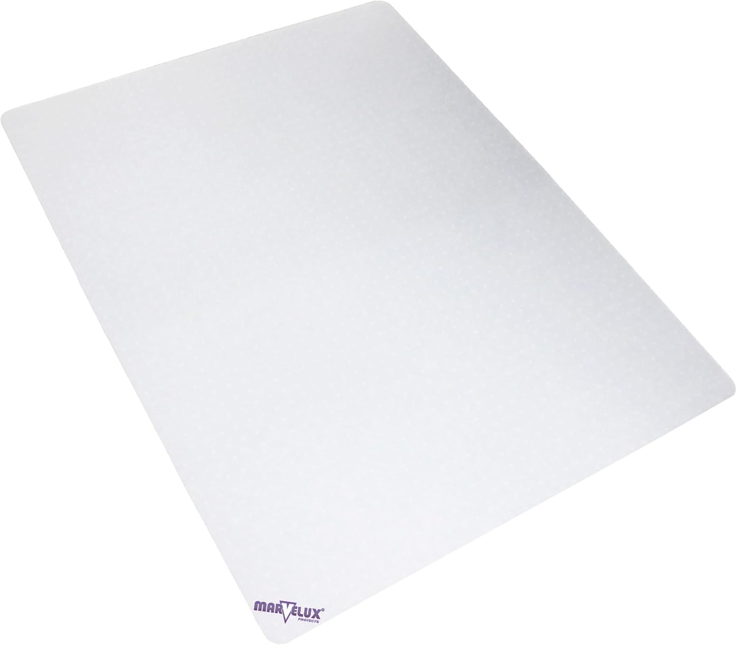 Marvelux Polypropylene Chair Mat for Low Pile Carpets and Carpet Tiles (up to 1/4" Thick), 29” x 46” White Office Carpet Protector, Rectangular, Eco-Friendly, Shipped Flat