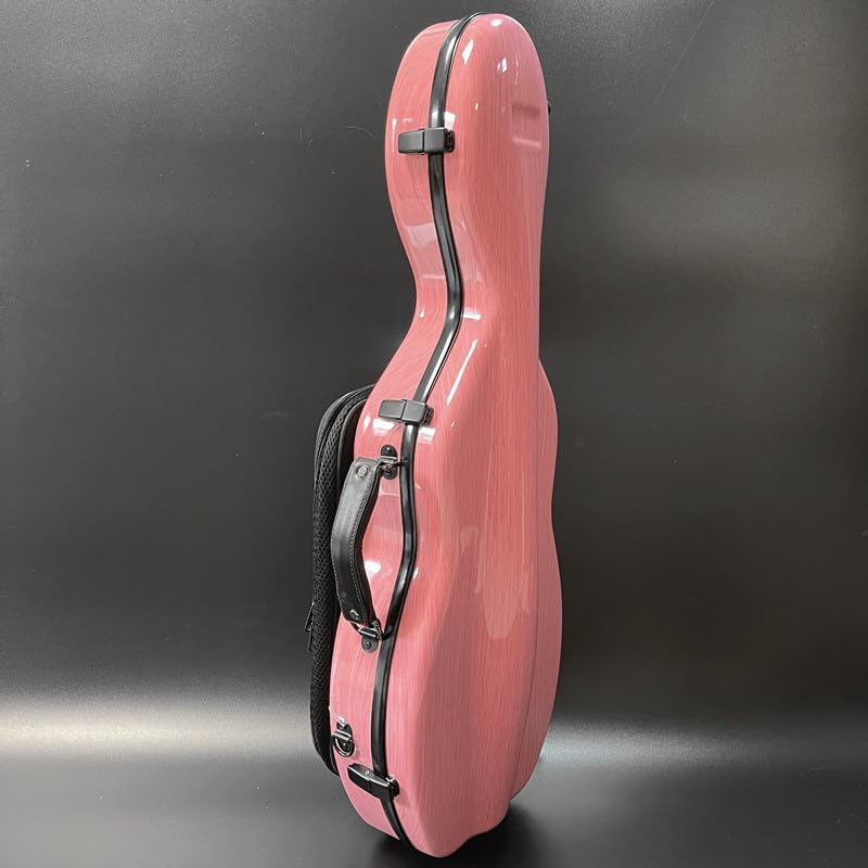 LANDTOM - Custodia per violino in fibra di carbonio 4/4, dimensioni standard, borsa a tracolla per violino con doppia cinghia, resistente alla pressione e all'usura, custodia per violino trasportabile