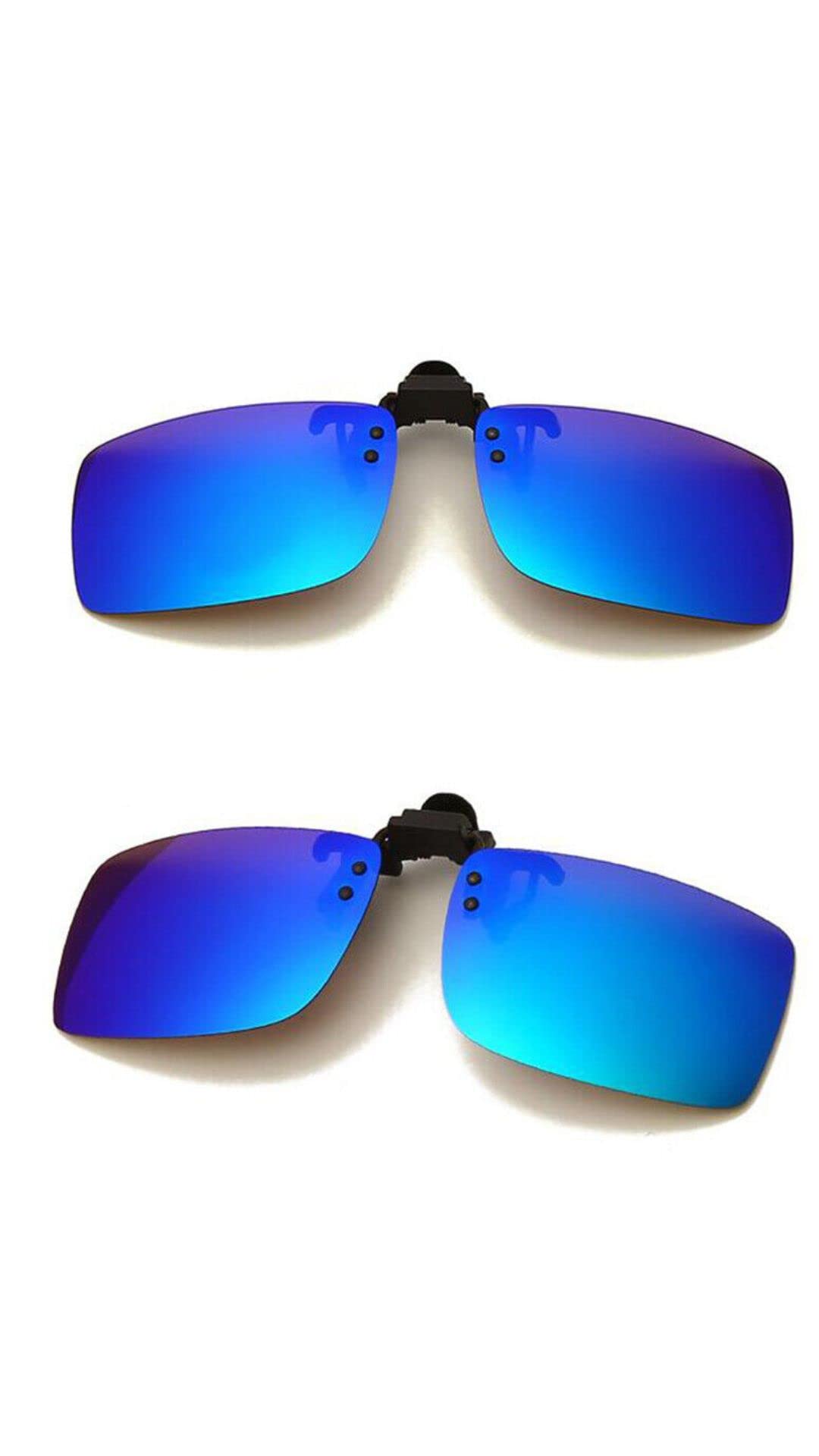 Polarised Mirror Coating Flip Up Clip On For Spectacles Like Add on Sunglasses-image-6