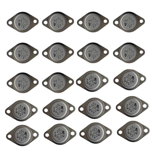 Seapple 10PCS MJ2955 +10PCS 2N3055 Power Transistor 15A 60V/100V NPN PNP Transistors for Medium Speed Switch Audio Power Amp